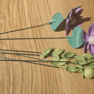Een Boeket op Maat van 7 viltbloemen